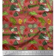 thumbnail image 1 of Soimoi Satin Silk Fabric Dot & Mix Vegetable Printed Fabric 1 Yard 42 Inch Wide, 1 of 3