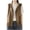 Coffee, variant on Lovskoo 2024 Women Hooded Linen Vest Cardigan Casual Loose Coat Stitching Sleeveless Short Jacket Black