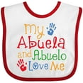 thumbnail image 3 of Inktastic My Abuela and Abuelo Love Me Boys or Girls Baby Bib, 3 of 4