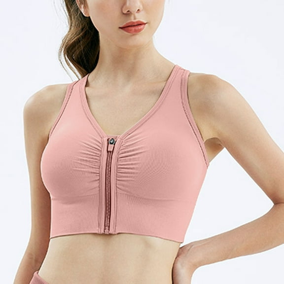 Bras for Women GaThRRgYP Women's No Steel Ring Cross Back Adjustment Yoga Running Bra