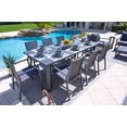 thumbnail image 5 of Juno 14-Piece Large Aluminum Combination Furniture for Patio Outdoor Combination Sofa Set, Six-Seat Dining Set, and Chaise Lounge Sets (14-Piece, Charcoal), 5 of 11