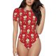 thumbnail image 1 of Fotbe cute Christmas Moose Body de Mujer con Cuello Redondo y Mangas Cortas, Sin Mangas Ajustado, Suave, Cómodo y Básico-Medium, 1 of 7