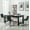 Grey, variant on Roundhill Bronco Antique Wood Finished Dining Set: Table and Four Chairs, Grey