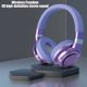 thumbnail image 5 of Auriculares Bluetooth PWPSG, auriculares inalámbricos supraaurales, reducción de ruido inteligente, estéreo HiFi, plegables, ligeros, con graves profundos, morados., 5 of 8