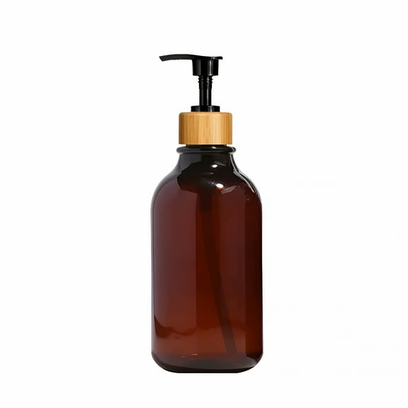 ACDANC Soap Dispenser Plastic Soap Dispenser, Liquid Pump Bottle and Refillable Bathroom Lotion Container for Kitchen Sink Hand Soap Or Dish Soap Storage, Brown