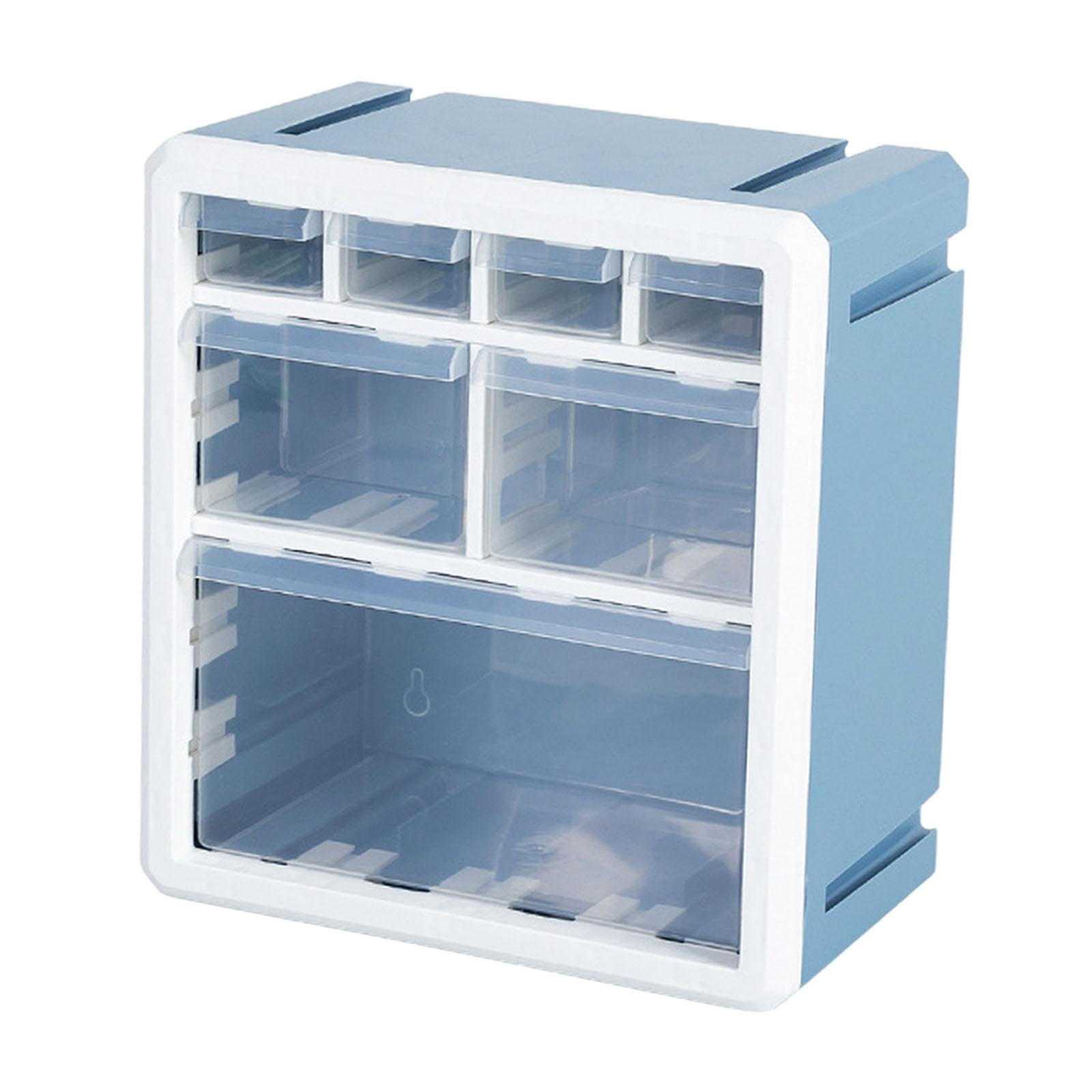 Tachiuwa Mini Drawer Organizer Storage Box with Clear Drawers Beads Organizer Box Organizer Drawer Box for Art Supply Home Room Office 7 Lattices