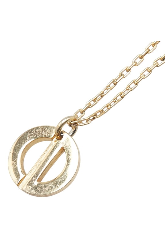 Pre-Owned Christian Dior Dior CD logo necklace, gold plated, for women.