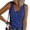 Blue, variant on Aloohaidyvio Womens V Neck Tank Tops Summer Sleeveless Ribbed Button Casual Henley Shirts