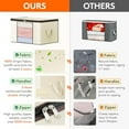thumbnail image 6 of Lifewit 90L Large Storage Bags, 6 Pack Closet Organizers and Storage, Clothes Foldable Storage Bins with Reinforced Handles, Storage Containers for Clothing, Blanket, Comforters, Bedding, Beige, 6 of 8