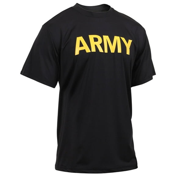 Rothco Army Physical Training Shirt - Black, X-Small