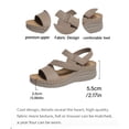 thumbnail image 5 of Rokment Women's Orthopedic Walking Sandals with Arch Support Comfortable Stylish Casual Leather Platform Wedge Orthotic Beach Summer Dressy Shoes Khaki Size 8.5, 5 of 8