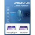 thumbnail image 3 of Joopin Unisex Blue Light Blocking Readers - Lightweight Magnifying Anti Glare Reduce Eyestrain Readers, +2.50, 3 of 9