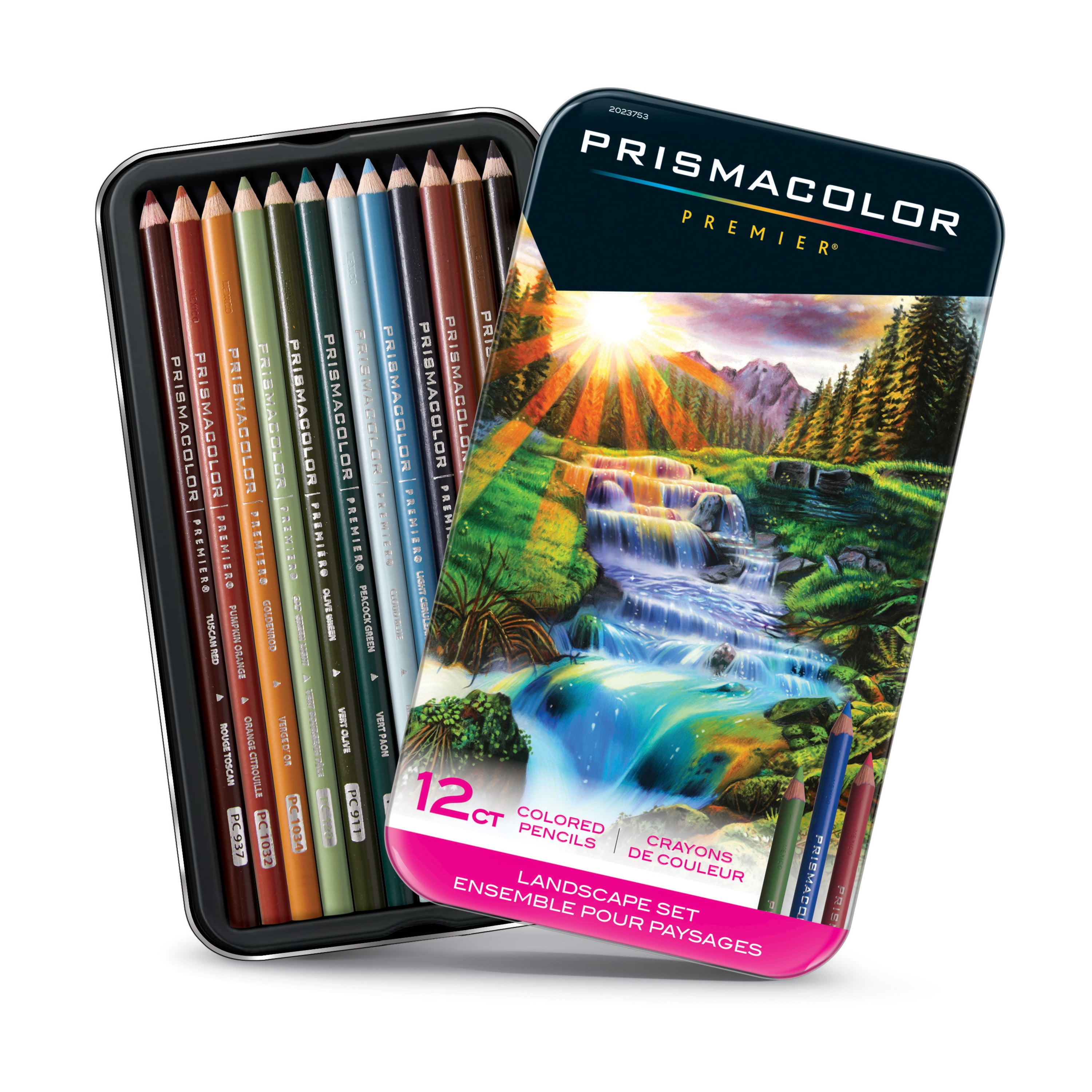 12 Assorted Color Set Prismacolor Premier Colored Pencils Metal Tin Gift Set 