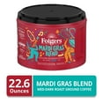 thumbnail image 3 of Folgers Mardi Gras Blend Ground Coffee, Medium Dark Roast, 22.6 oz Canister, 3 of 12