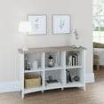 thumbnail image 2 of Bush Furniture Salinas 6 Cube Bookcase Organizer, Shiplap Gray & Pure White, 2 of 6