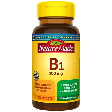 Nature Made B-1 Vitamin 100mg Vital Converting Boost Food Energy, 100ct