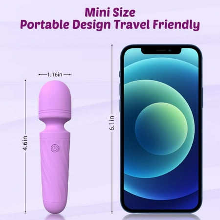 Mini Portable Handheld Massager, Dual Head, Adjustable Speeds, Full Body Comfort
