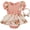 Pink Floral, variant on HWJAD Newborn Baby Girl Floral Romper Dress Ruffle Sleeve Bodysuit Tutu Skirted with Headband Infant Summer Outfits Set