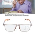thumbnail image 5 of Lightweight Anti Blue Light Reading Glasses Sport Non Slip Presbyopic Eyewear Transparent Grey Frame Tea Leg +2.00 Diopter, 5 of 9