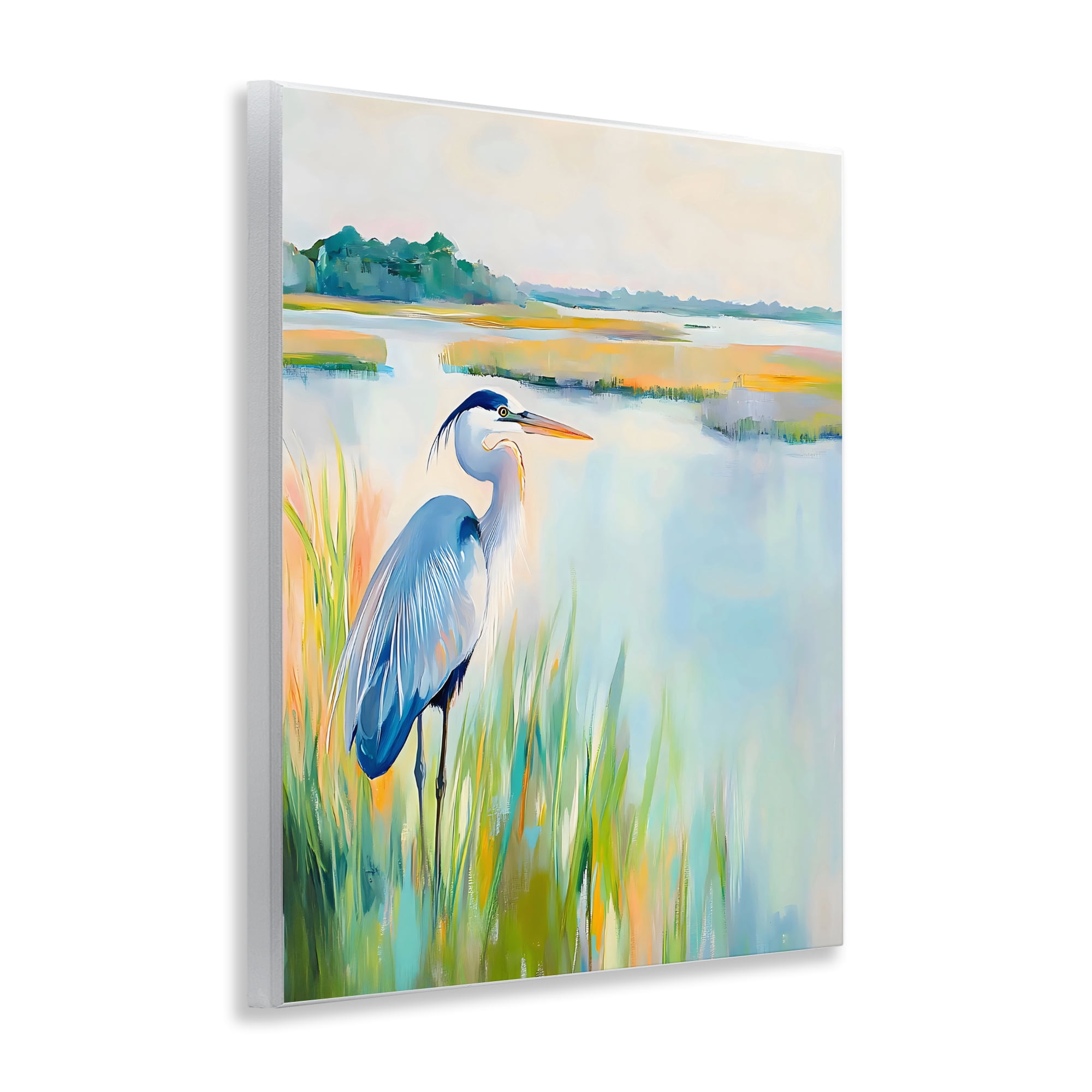 Stupell Industries Heron Perched in the Grass Wall Plaque Art, design by Creative Studio