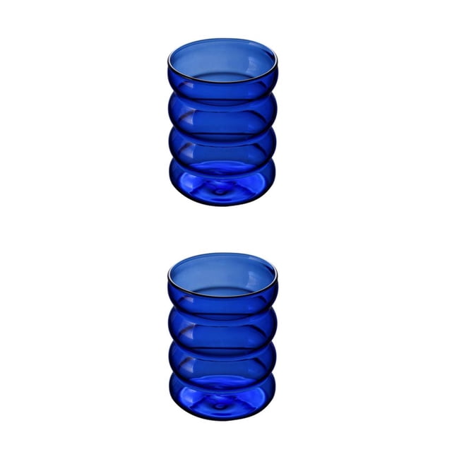 Injueey Taza de agua bonita y elegante de boca ancha de repuesto para el hogar, oficina, dormitorio, café, leche, zumo, bebida, taza, botella, Azul 2Conjunto