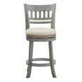 thumbnail image 4 of Weston Home Shapel Lattice Back 24"H Swivel Counter Height Stool, Antique Grey Finish, Beige Linen, 4 of 6