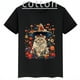 thumbnail image 2 of Camiseta de algodón de verano para niños con estampado de gato y hongo, camisetas personalizadas de manga corta negras para niños y niñas, 2 of 4