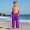 thumbnail image 6 of SGFCWSX Boys Lounge Pants Elastic Waist Graphic Loose Fit Soft Casual Pants for Kids Purple Size 9 Years, 6 of 9