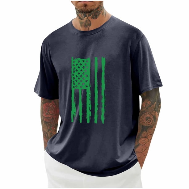 Tops para hombre, blusas y camisas de cuello redondo y manga corta para hombre, blusas casuales de moda con cuello redondo y manga corta para hombre, blusas para hombre