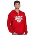 thumbnail image 5 of Baseball Homerun Crushin Dingers Zip Hoodie Sweatshirt Men Brisco Brands S, 5 of 6
