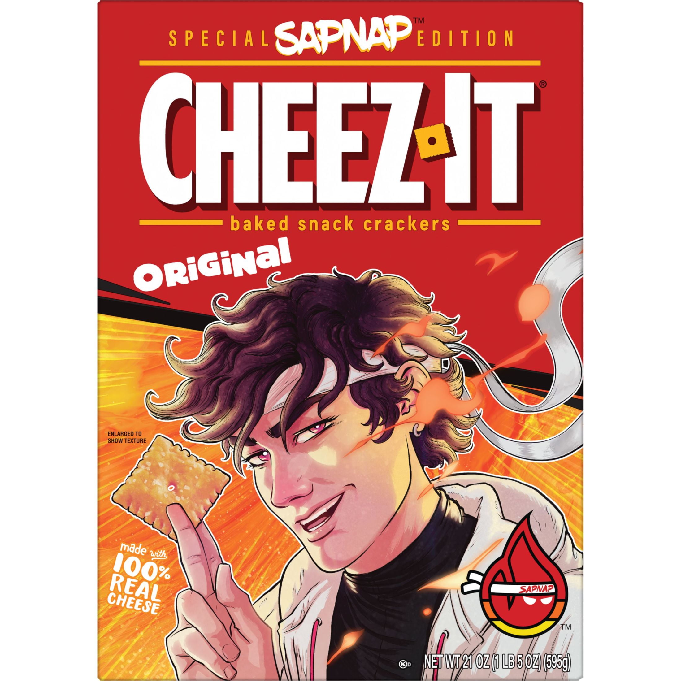 Shop Signed Sapnap Special Edition, Cheez-It Cheese Crackers, Gaming  Snacks, Original, 21 oz Box - Great Prices Await - Walmart.com