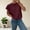 #041-Wine, variant on Haivin Womens Short Sleeve Summer Sweaters Tops 3D Flower Knit Pullover Sweater Top Trendy Casual Outfits