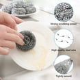 thumbnail image 5 of Tripumer  20 Pcs  Stainless Steel Scouring Pads Brush Ball Scouring Stainless Scourer Steel Wool Scrubber Flexible Multipurpose  Reusable Silver, 5 of 8