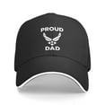 thumbnail image 2 of Proud Air Force Dad Men Women Baseball Cap Classic Adjustable Hat Dad Trucker Hat for All Seasons, 2 of 5