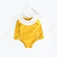 thumbnail image 6 of Baby Girl Frilled Neck Long-sleeve Romper Bodysuit, 6 of 8