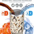 thumbnail image 4 of Witchy Halloween Tumbler 30oz with Lid and Straw, Leakproof Insulated Skull Bat Cup, Travel Coffee Mug with Handle for Spooky Fall Party Decor Gifts, 4 of 7