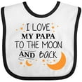 thumbnail image 3 of Inktastic I Love My Papa to the Moon and Back Boys or Girls Baby Bib, 3 of 4