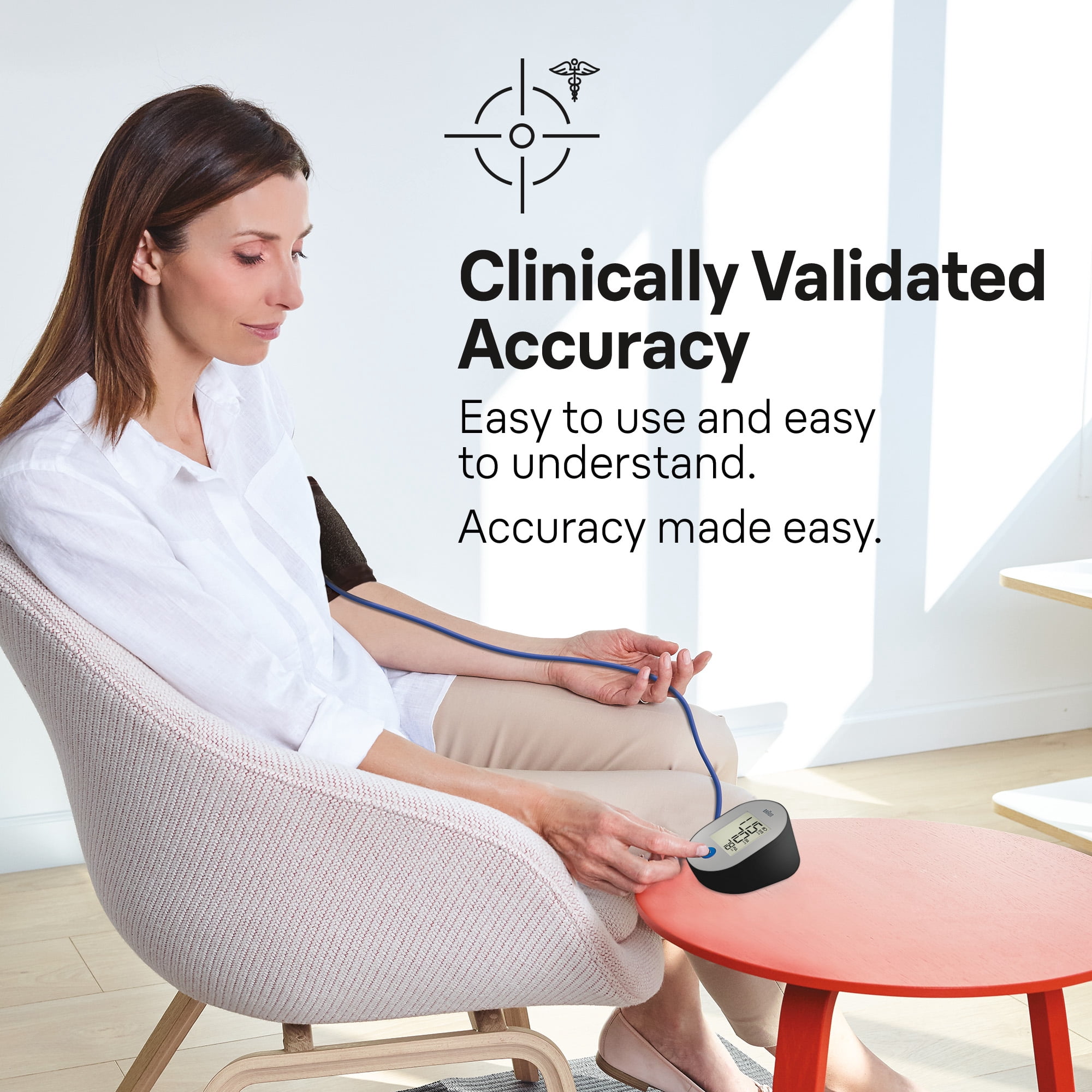 Braun ExactFit 1E Upper Arm Blood Pressure Monitors for Home Use, FSA & HSA Eligible,  Black, BUA4000BUS