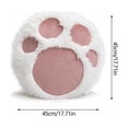 thumbnail image 3 of Adorable Cat Paw Faux Fur Throw Pillow Cover – Round Fluffy Cushion Case, Soft Plush Accent for Sofa Bed Chair Couch Dorm Room Kawaii Home Decor, 3 of 8