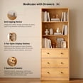 thumbnail image 4 of RichYa 71'' Tall Bookcase with 3 Drawers,3 Cubes Open Bookshelves,6 Tier Storage Cabinet for Home Office,Living Room,Wood, 4 of 8