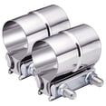 thumbnail image 1 of 2 Inch Exhaust Clamp, Lap Joint Exhaust Band Clamp Sleeve Coupler Stainless Steel (2Pcs), 1 of 7