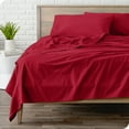 thumbnail image 1 of Bare Home Flannel Sheet Set - 100% Cotton - Deep Pocket - Queen, Red, 4-Pieces, 1 of 7
