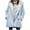 Light Blue, variant on Enjoytime Winter Jackets for Women Solid Color Long Sleeve Button Down Outerwear Mid Length Thick Warm Plus Size Jacket