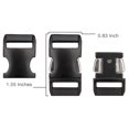 thumbnail image 2 of 5 - 5/8 inch Contoured Black Aluminum Side Release Buckles, 2 of 2