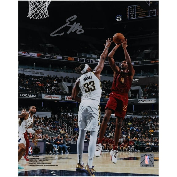 Evan Mobley Cleveland Cavaliers Autographed 8" x 10" Fadeaway Jumper vs. Indiana Pacers Photograph - Fanatics Authentic Certified
