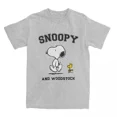 thumbnail image 1 of Camiseta informal de Snoopy y Charlie Brown para hombre y mujer, camiseta de algodón puro con dibujos animados de Peanuts, 1 of 5