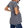 thumbnail image 2 of Jchiup women's maternity tops short sleeve side ruching round neck shirt, 2 of 4