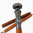 thumbnail image 4 of Handmade Wooden Walking Cane Stick | Deluxe Walking Stick With Carved Head | 3 removable Parts Beautiful Brass Antique Head, 4 of 10