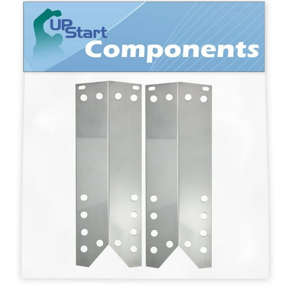 2-Pack BBQ Grill Heat Shield Plate Tent Replacement Parts for Uberhaus 780-0007A - Compatible Barbeque Stainless Steel Flame Tamer, Guard, Deflector, Flavorizer Bar, Vaporizer Bar 15 1/16"