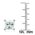 thumbnail image 2 of Sterling Silver 11ct Cubic Zirconia 10mm Square Stud Earrings, 2 of 2